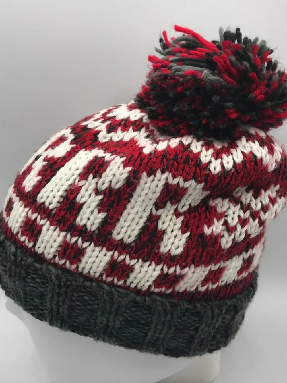 Place Kid's Large 4T-5T Lined Pom Pom Knit Beanie Cap Hat